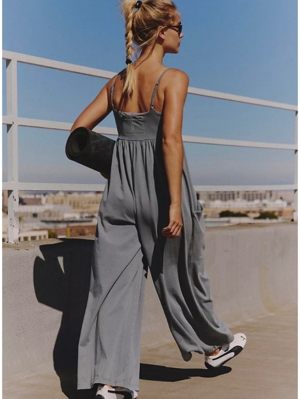FP Movement Hot Shot Strappy Onsie in Storm • XS • NWT - Picture 3 of 9